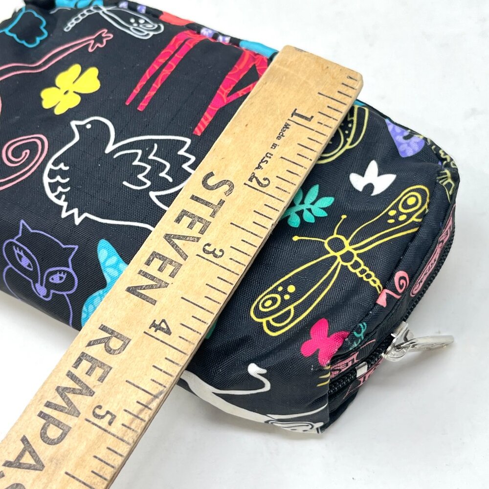 LeSportsac Animal Print Small Rectangular Cosmetic Bag Make-Up Pouch - Picture 9 of 10